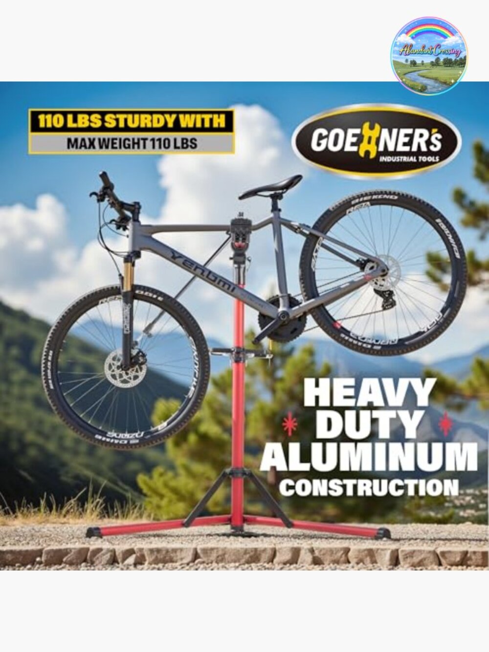 Upgrade 2.0 Bike Repair Stand - Portable Aluminum Bicycle Workstand Max 110 Lbs View 3